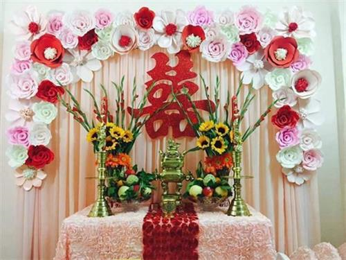 Trang trí bàn thờ gia tiên đẹp trong ngày cưới không thể không biết điều này